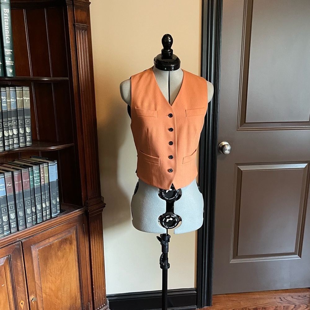 Ann Taylor Pale Pastel Orange Vest